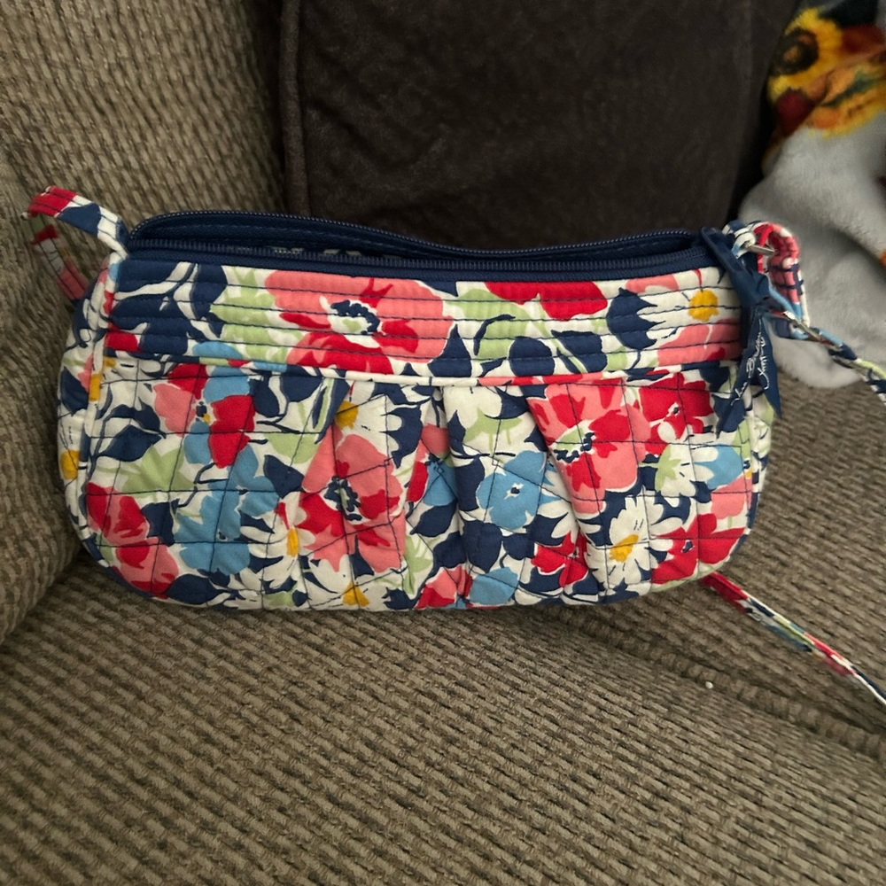 Vera Bradley Blue and Red Floral Crossbody Bag